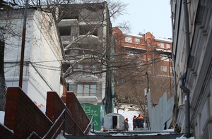 Исторический момент в историческом центре Владивостока